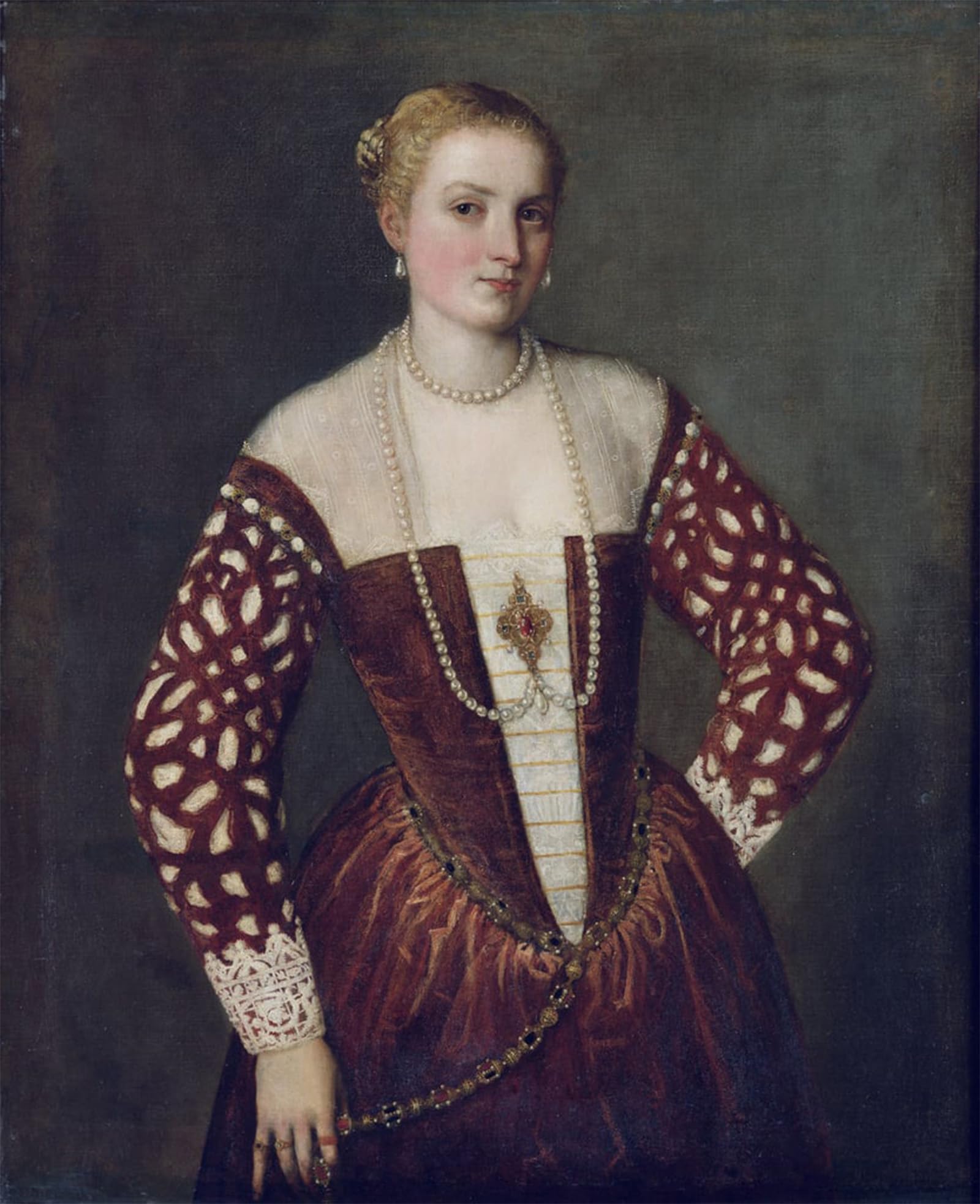 ARTXLXXBN Famous Painting Art Wall Decor Abstract Art Picture Portrait of a Woman by Paolo Veronese Animal Pictures for Home Decor 60x90cm
