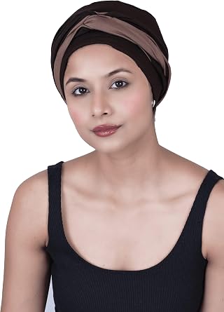 Bamboo Sleep Cap with Knotted Twisted Headband for Cancer Chemo Patients Headwear for Women Free Size