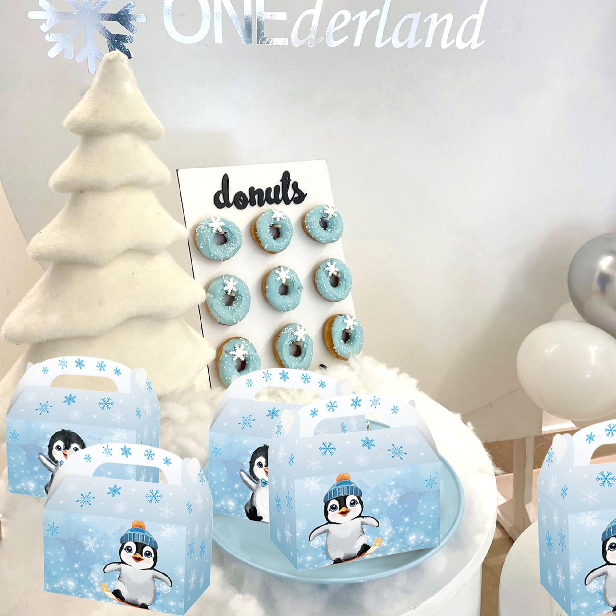JeVenis Pinguin-Partytüten-Set – 12 Stück, Mit Aufklebern, Für Geburtstagsfeiern, Winter- & Themenpartys