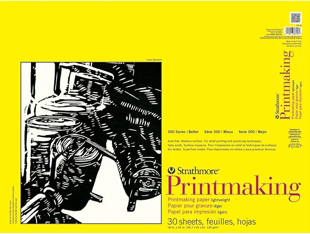 Pro-Art Strathmore Printmaking Paper Pad 18 x 24-inch, 30 Sheets
