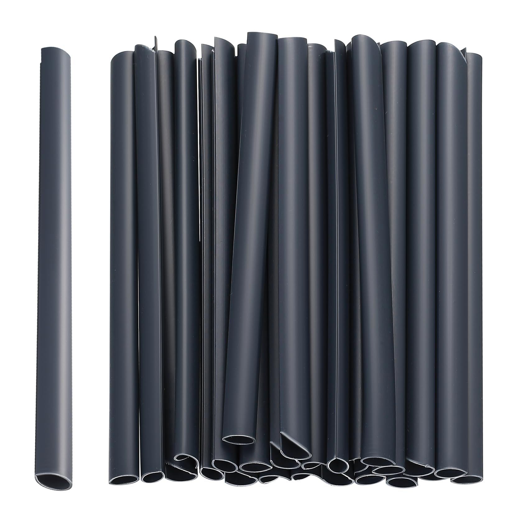Hmkesoteric 50 Pcs Privacy Screen Strips, 19 x 1.5 cm Garden Privacy Fence Screen Mounting Clips, for Deck, Patio, Balcony, Black