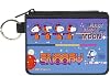 Peanuts Wallet, Zip Clutch, Snoopy First Beagle on the Moon Poses Blue Multi Color, Canvas, Blue, XS, Casual
