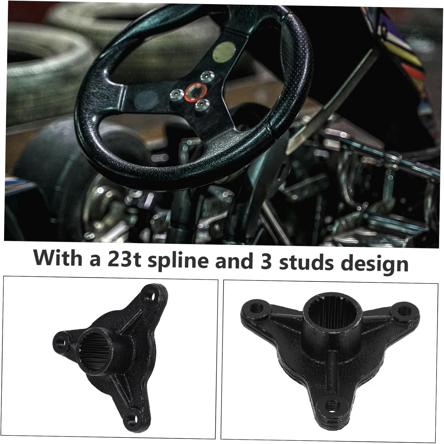 2pcs Rear Axle Wheel Hub Tooth Spline Bolt Design Fit for ATV Go Kart Strong