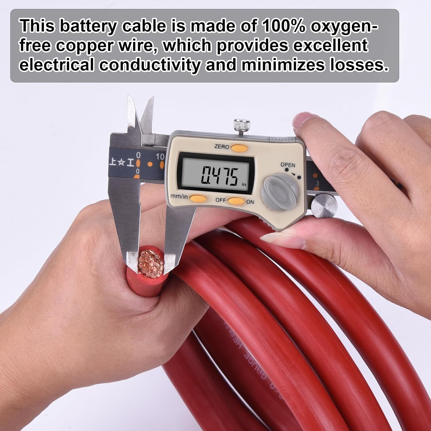 2/0 Battery Cable, 30FT Black Stranded Oxygen-Free Copper Wire, 2/0 Welding Cable for Automotive, Battery, Solar, Marine and Generator