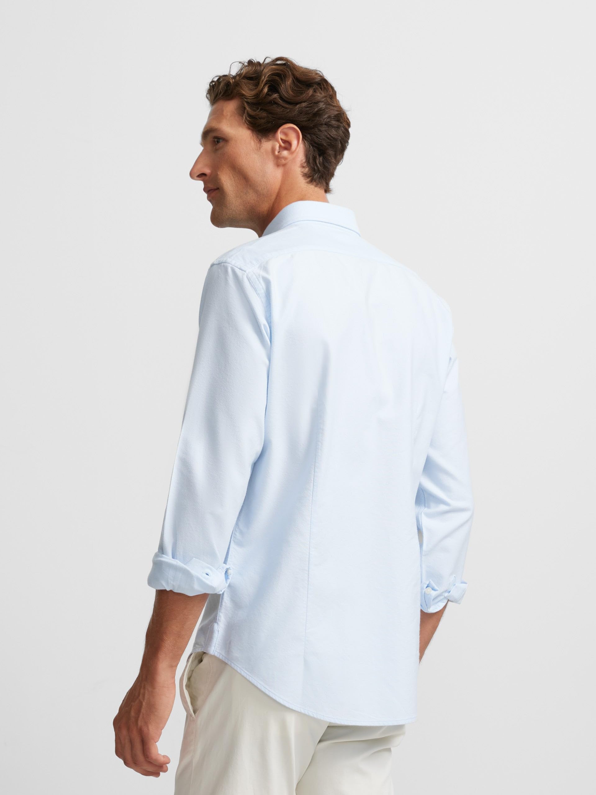 SILBON Camisa Sport Oxford Cutaway para Hombre