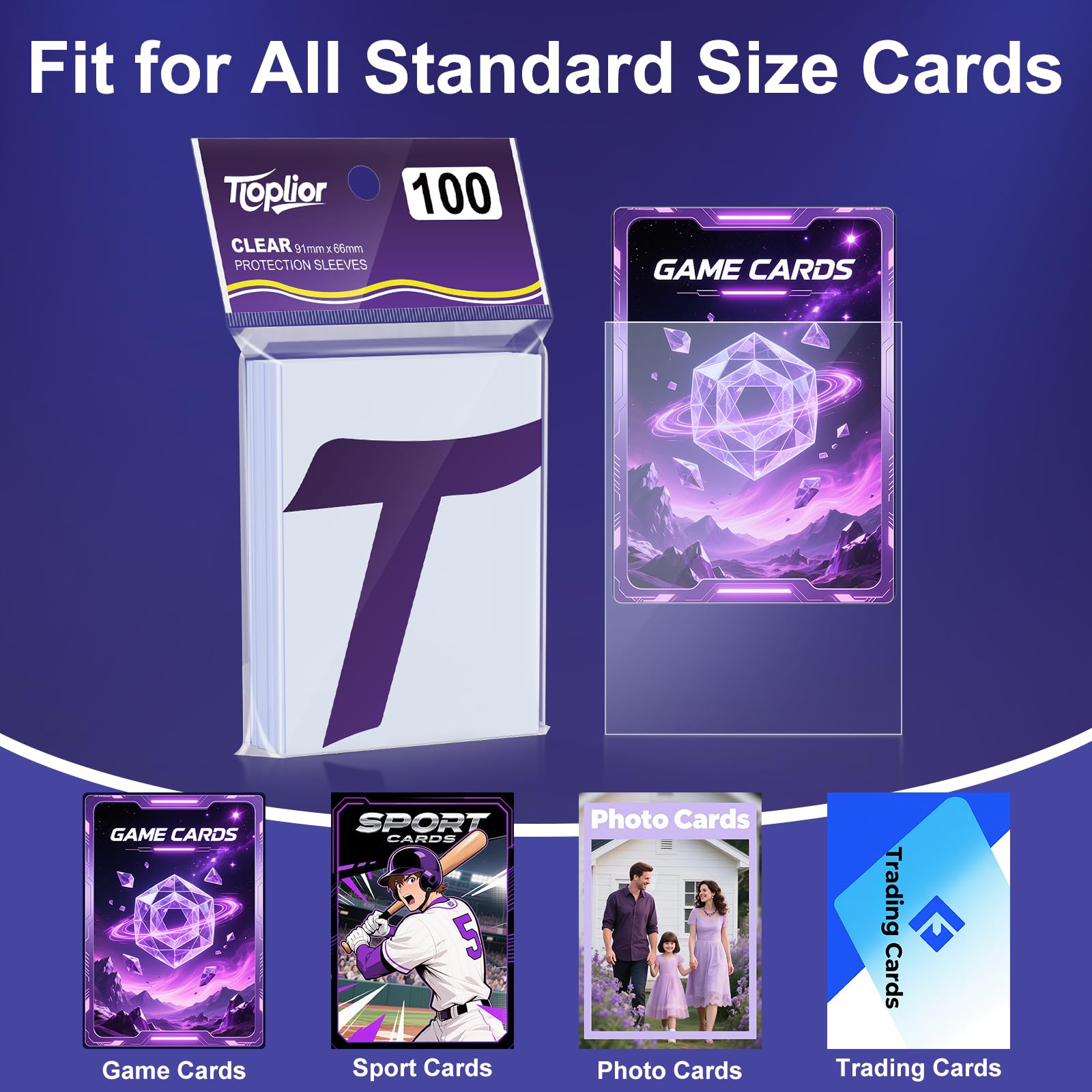 Amazon.com: 6000ct Card Sleeves for Trading Card,Soft Penny Baseball Card  Sleeves,Clear Plastic Card Protectors Fit for MTG,TCG,Baseball,Football, Sports,Game Cards : Toys & Games
