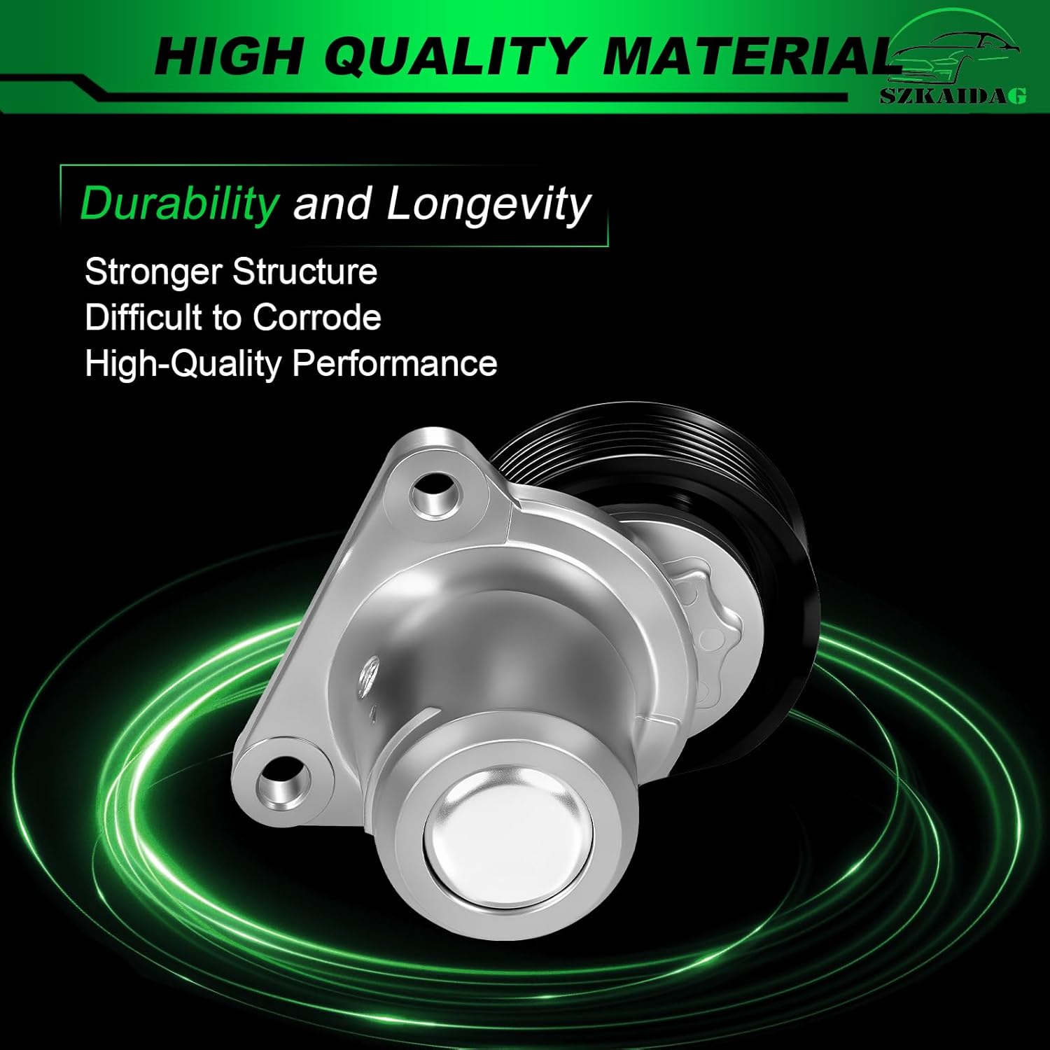 38409 Belt Tensioner Assembly with Pulley for:-Mazda 6 i 2006 2007 2008 2.3L, 2009 2010 2011 2012 2013 2.5L L4 Replacement OE# 38409, L3P915980A, L3P915980B, L3P915980C
