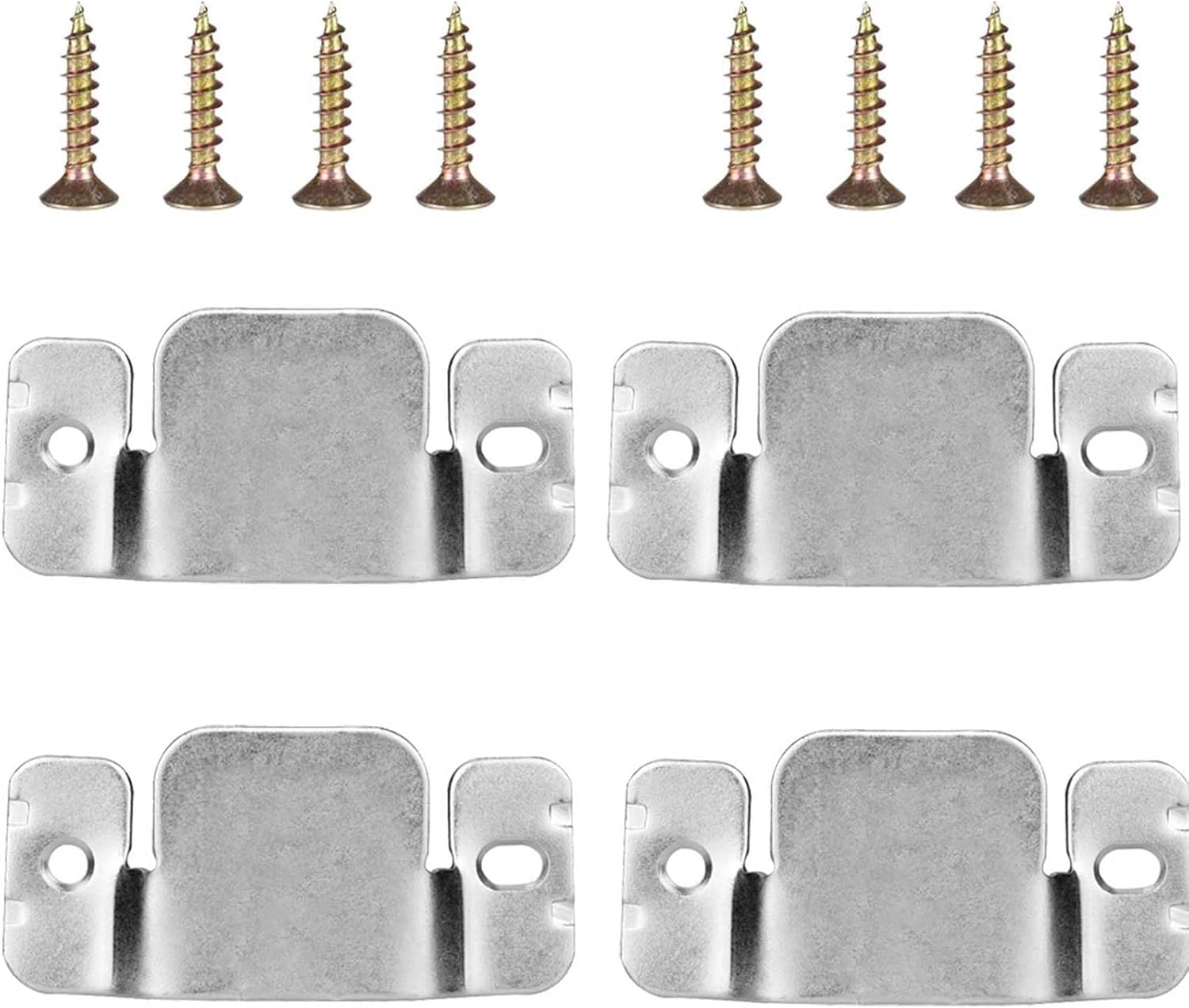 Mudder Universal Sectional Couch Bracket Sofa Interlocking Sofa Connector Bracket Couch Sectional Connectors with Screws Sectional Sofa Clips, 4 Pieces