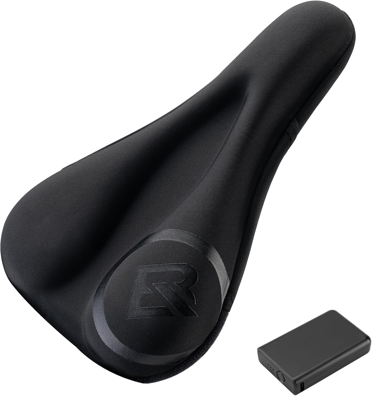 ROCKBROS Heated Bike Seat Cover Gel Padded Rechargeable Bike Seat Cushion Adjustable Bicycle Seat Cushion Compatible with Peloton, Outdoor & Indoor Bicycle Seat(10.8 * 7.1”)