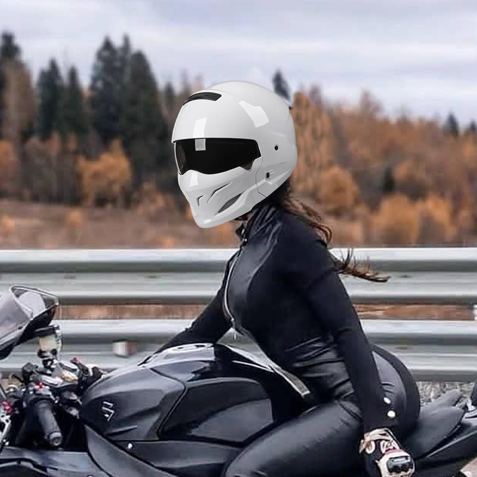 Cappelli di sicurezza per moto da uomo, cappello di protezione staccabile per bici da strada, cappello di sicurezza robusto per ciclismo, duro per corse su strada, adulto