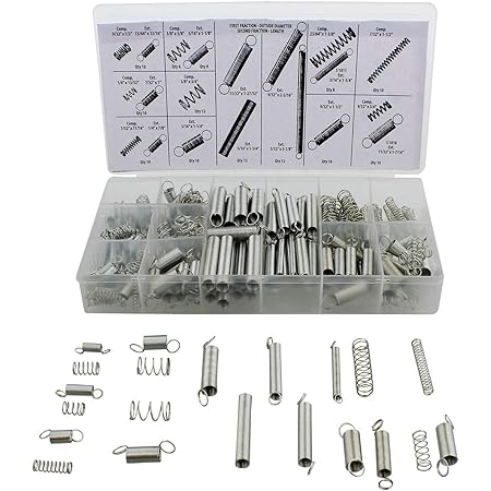 Amazon Co Jp バネ スプリング 0 Pcs 種類 バネセット 圧縮ばね 引張りばね 引きバネ 押しバネ Diy 修理 実験 開発 試作 機構 産業 研究開発用品