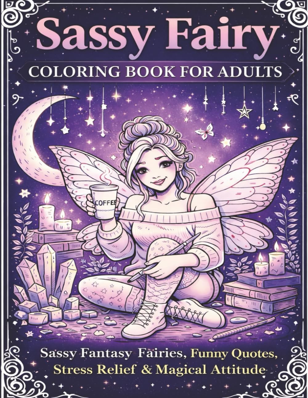 Sassy Fairy Coloring Book for Adults: Sassy Fantasy Fairies, Funny Quotes, Stress Relief & Magical Attitude Coloring Pages: A Bold and Hilarious Adult ... Designs (Magical Fairy Coloring Adventures)