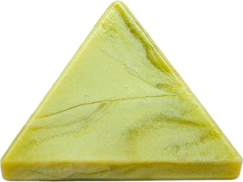 Miniatura 189 de Amazing Gemstone White Agate Snow Quartz Pyramid Crystal Healing Stones - 1" Great Pyramid Figurine of Natural Stone Pyramid for Meditation, Reiki