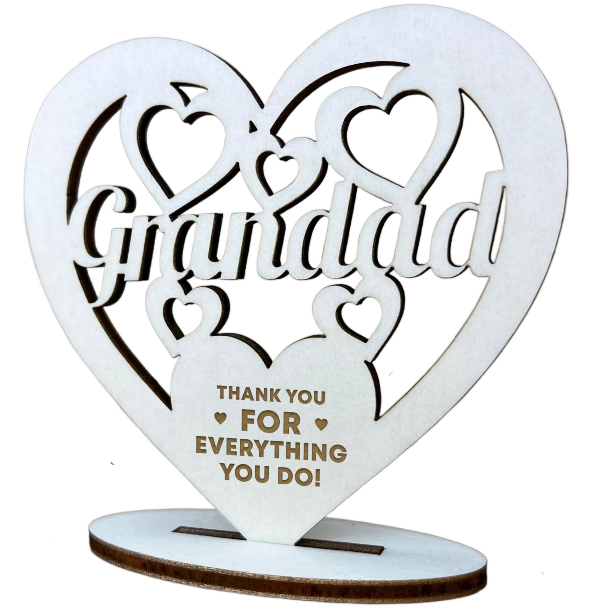 Red Ocean Thank You Gift For Grandad Wood Plaque Grandad Birthday Gift From Grandchildren Fathers Day Gift