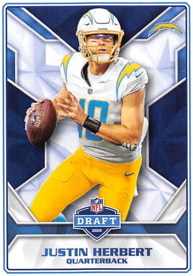2020 Panini NFL Stickers Football #552 Justin Herbert RC Rookie Sticker Los Angeles Chargers Official 1.5 X 2.5 Inch Album Sticker