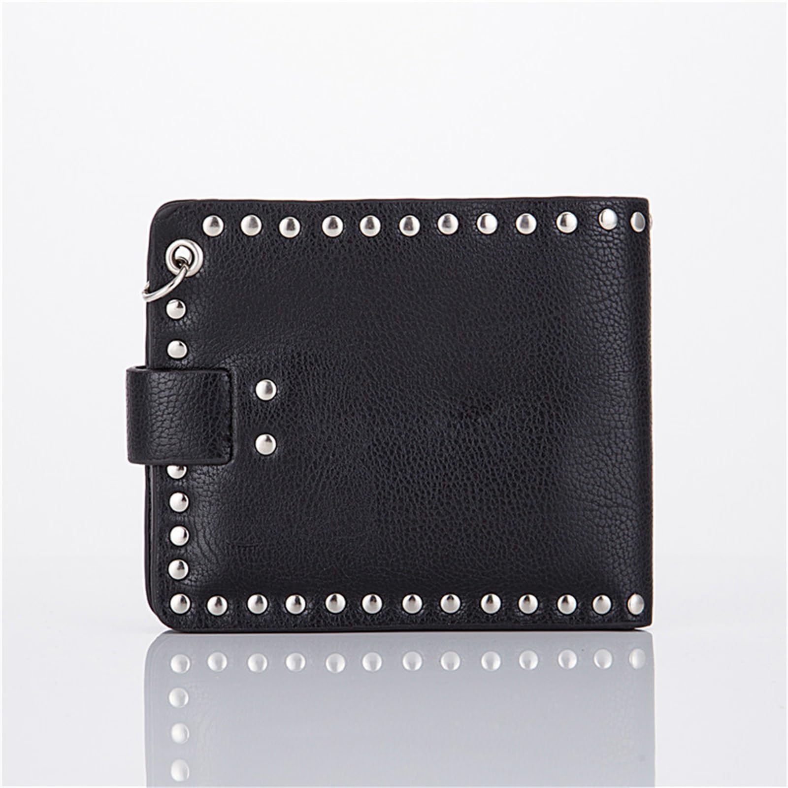 Cartera con Cadena para Hombre Cartera Punk for Hombre, Billetera Personalizada con Cruz y Cadena, Billetera de Motociclista