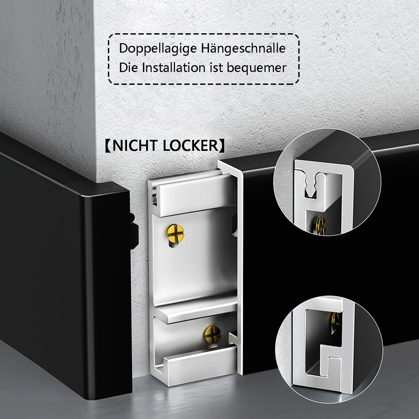 Zócalos De Aluminio 6063-T5 Resistentes A La Humedad - 125cm, Pack De 2 - Tableros Decorativos Modernos Para Salas De Estar, Oficinas Y Decoración Interior - Versátil Y Elegante(Champagnergold