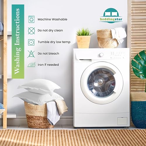 Miniatura 8 de Beddingstar - Juego de 2 fundas de almohada 100% algodón egipcio de 600 hilos