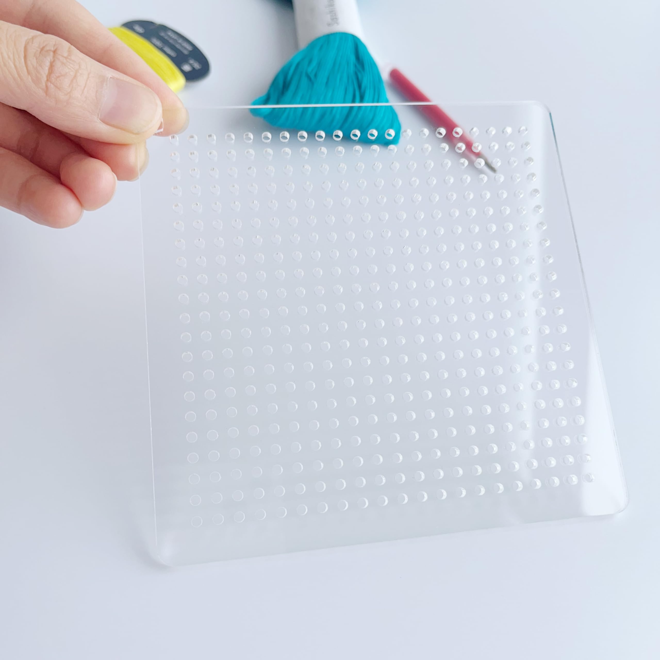 Acrylic Sashiko Stencil, Sashiko Stencil with Straight and Square Pattern for Hand Quilting and Embroidery (0.5 cm Square)