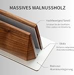 Muso wood Support vertical pour ordinateur portable, support de bureau pour ordinateur portatif Walnut avec taille de quai réglable, support en bois pour ordinateur portables MacBook Pro et autres ordinateurs portables