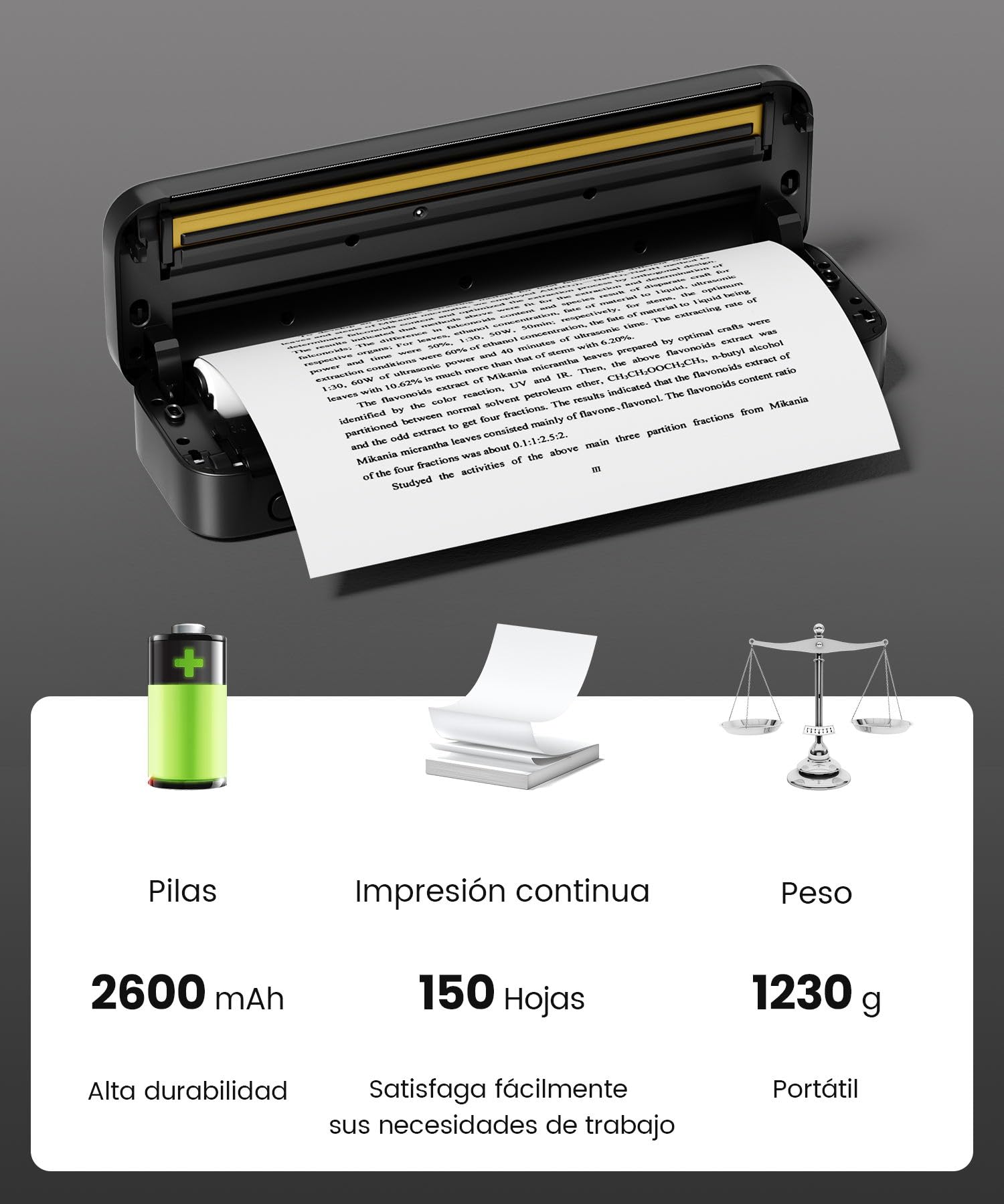 Phomemo Impresora Termica A4, M832 Impresora Portátil Inalambrica Compatible con Smartphone y PC, para Viajar, Familia, Estudio, con Maletín de Transporte y 4 Rollos de Papel Térmico, Negro
