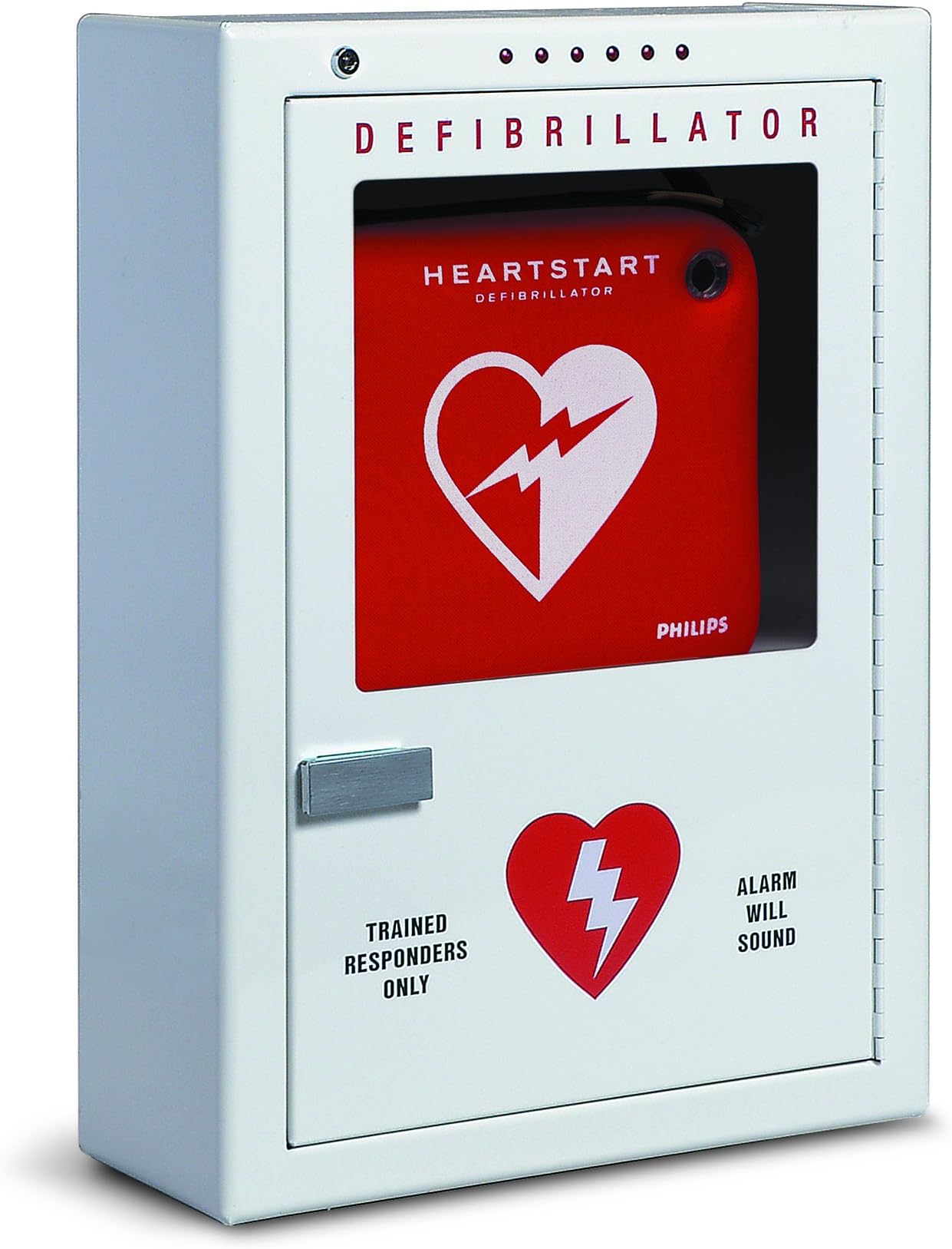 Philips HeartStart AED Defibrillator Premium Wall Cabinet, 16" W x 22.5" H x 6" D, Beige, PFE7024D (AED Sold Separately)
