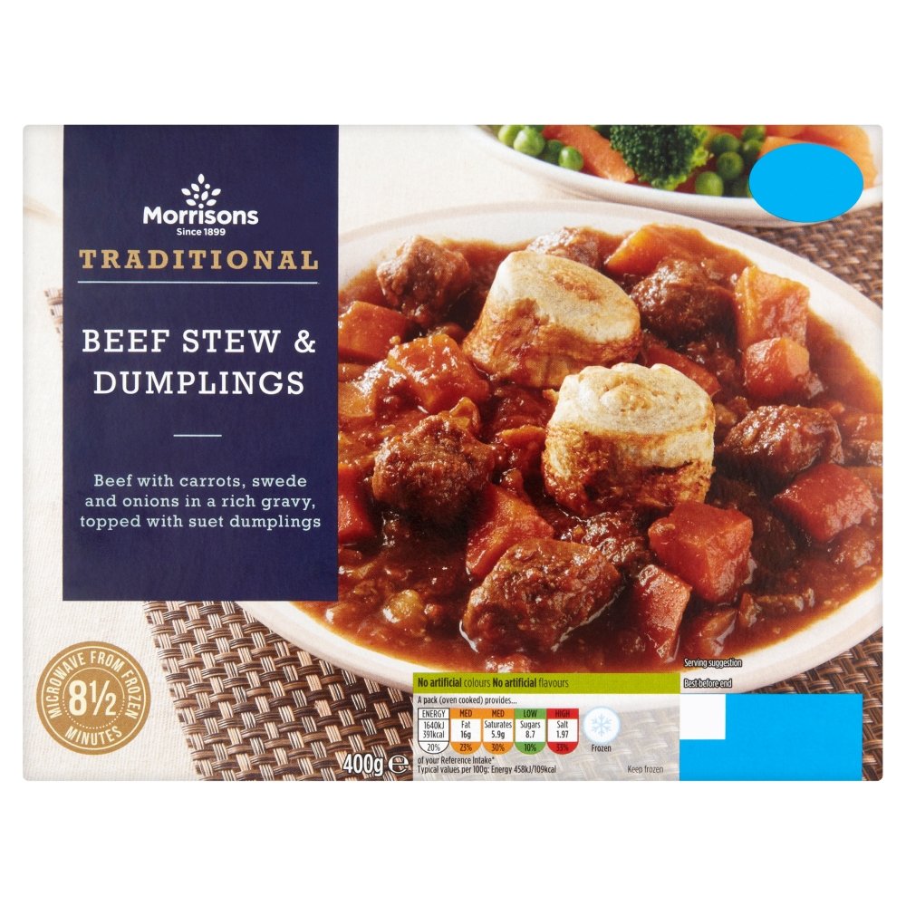 Buy Morrisons Beef Stew and Dumplings, 400g (Frozen) Online at