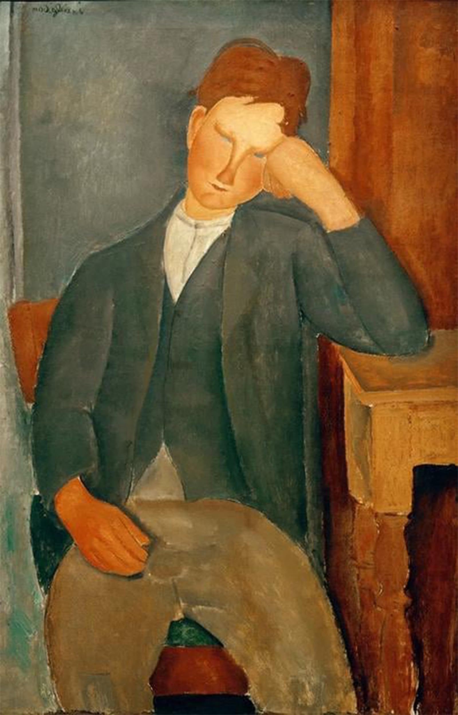ARTXLXXBN Famous Painting Art Wall Decor Abstract Art Picture the Apprentice by Amedeo Modigliani Animal Pictures for Home Decor 60x90cm