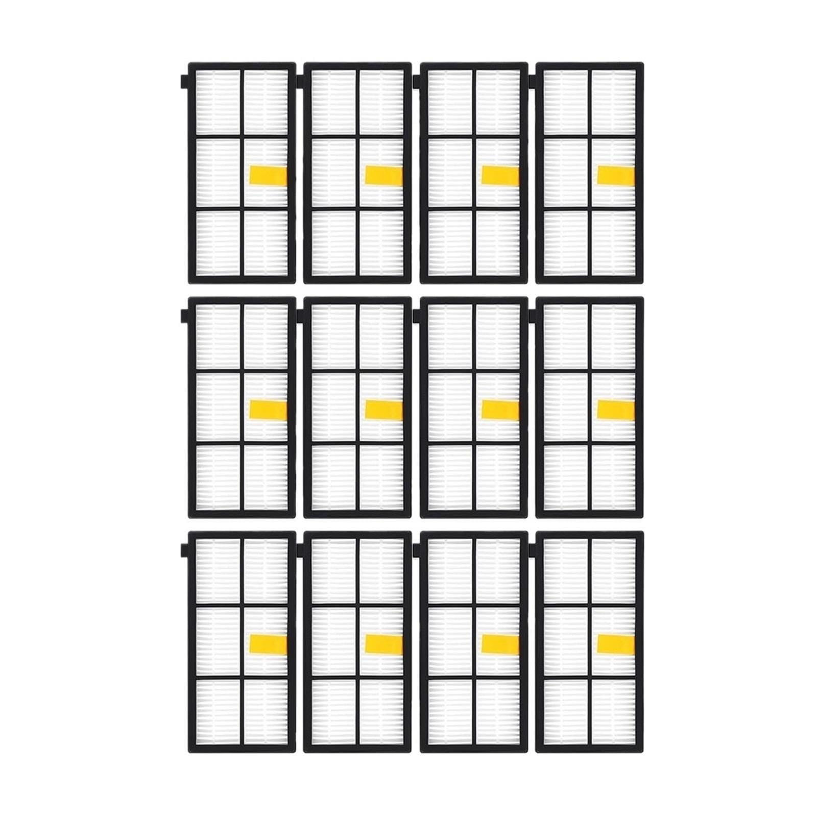 Filteraufsätze, Kompatibel Mit Roomba, 800 900 Serie 860 865 866 890 960 990 Staubsaugerkomponenten-Ersatz(12pcs)