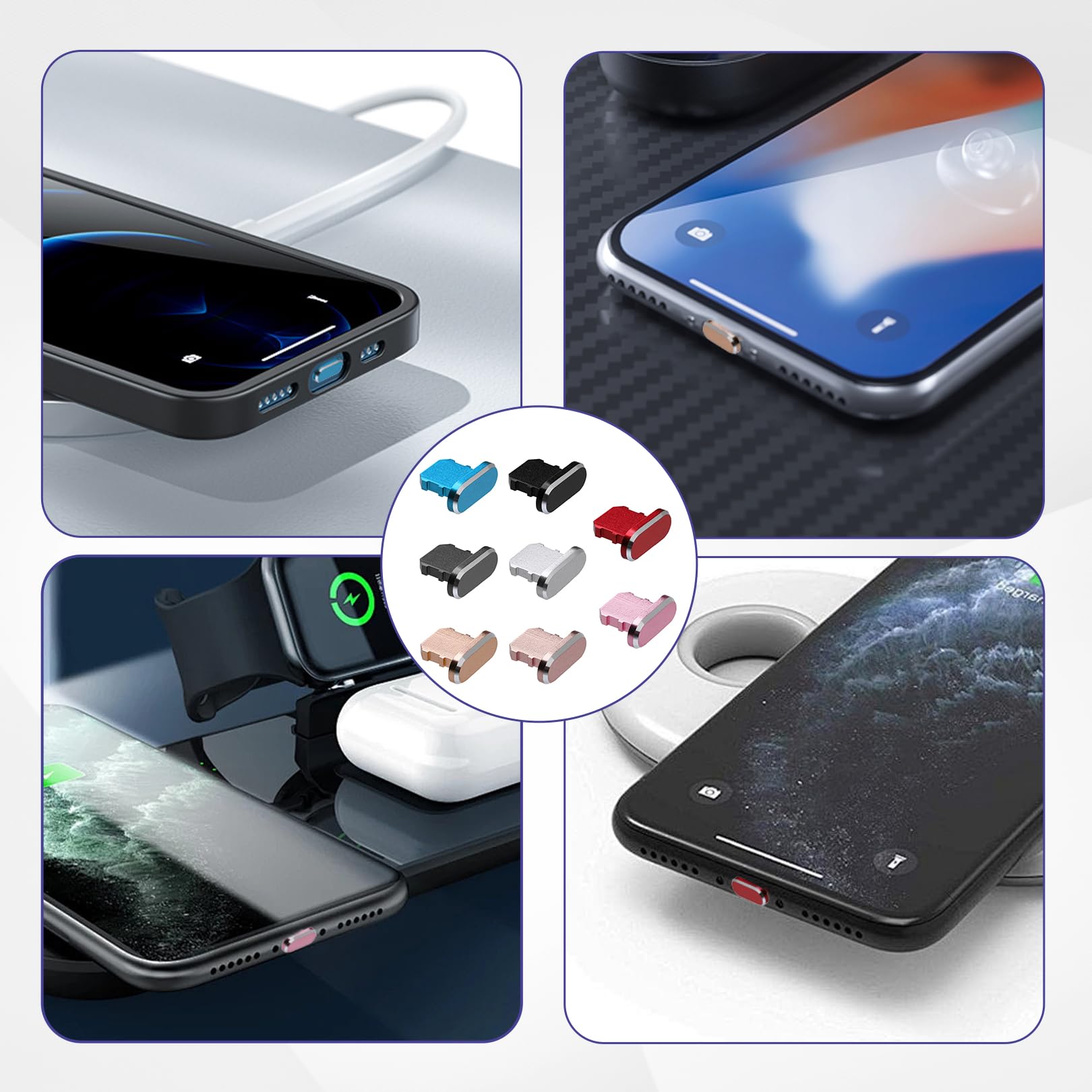 20 Tappi Antipolvere Per IPhone E IPad - Kit Completo Con Filtri Altoparlante E Scatola Portatile - Foto 4