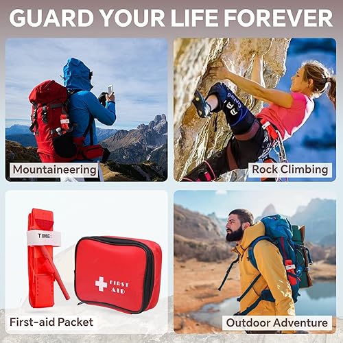 Miniatura 5 de Paquete de 3 torniquetes para gatos, torniquetes de emergencia al aire libre, primeros auxilios, táctico, primeros auxilios, control de hemorragias,