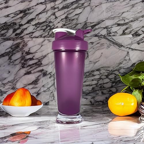 Miniatura 3 de Taza agitadora 20ozl con bola de licuadora y tapa (blanco)