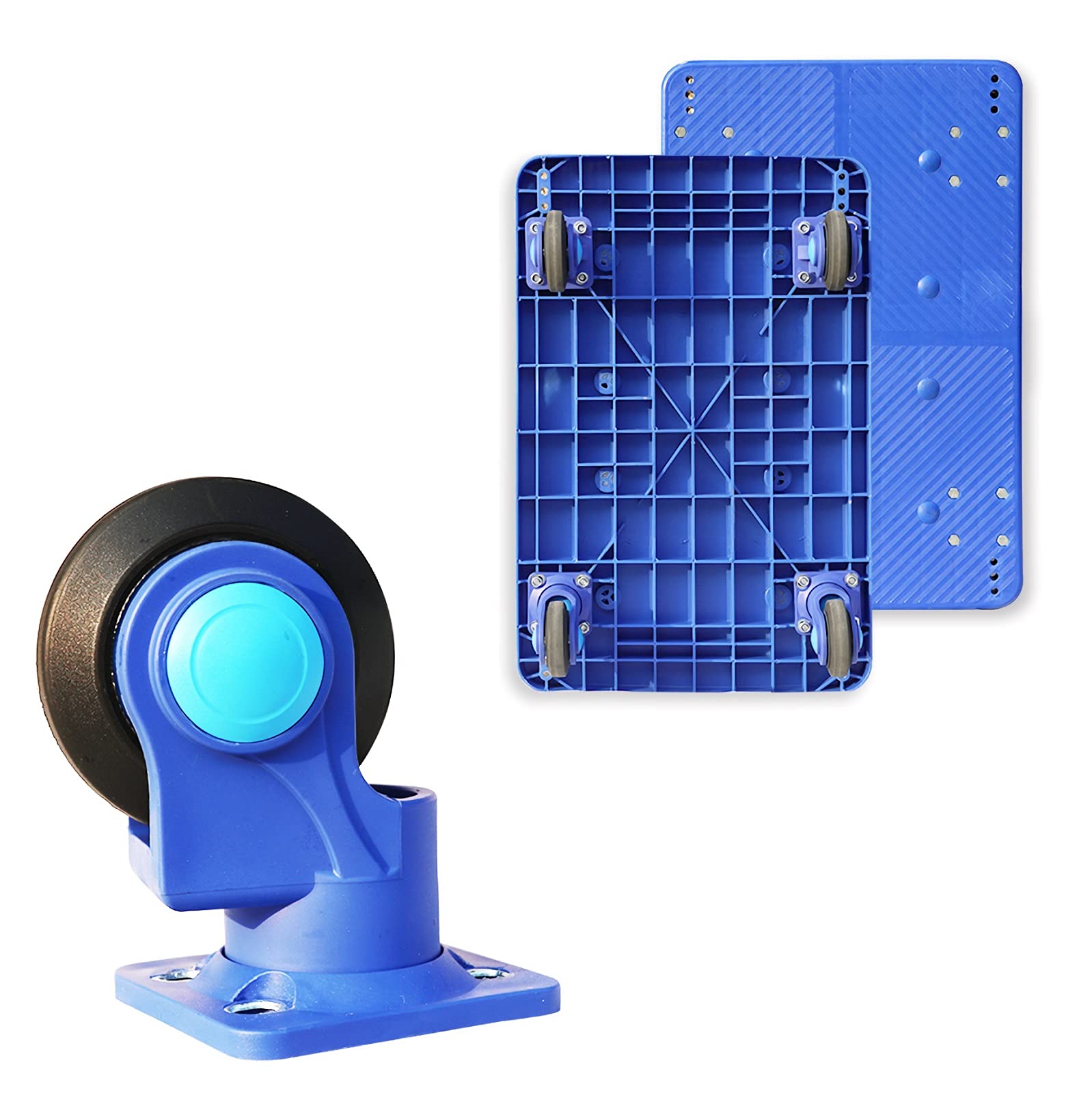 Carro de empuje para camión con plataforma Panel de plástico duradero y manija plegable para un fácil almacenamiento y silenciamiento Ruedas giratorias de 360 grados para transporte Carro de plata