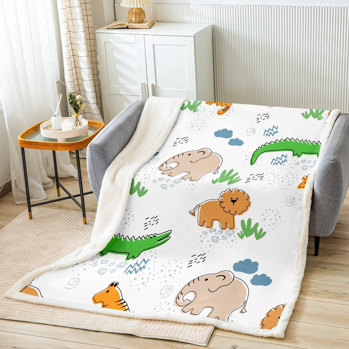Coperta In Pile Per Bambini A Forma Di Leone – Morbida Peluche 76x101 Cm – Per Letto, Divano E Cameretta - 5