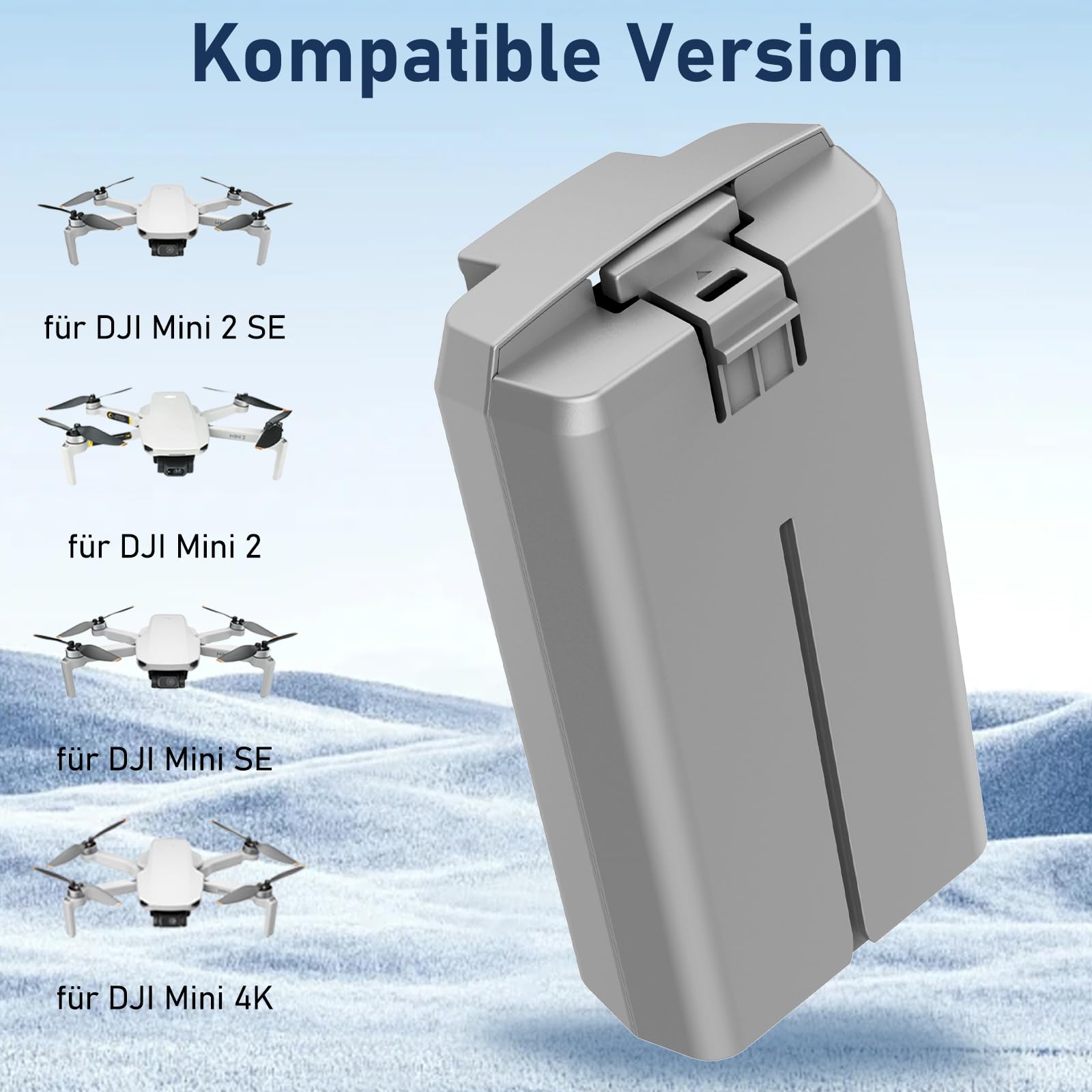 Homesuit Mini 2 akumulator z wyświetlaczem cyfrowym Stacja ładująca, Kompatybilny z DJI Mini 4K, 2 SE, SE, 2400mAh Inteligentny akumulator lotniczy Zastępczy dla akumulatora DJI Mini 2 SE (31 minut