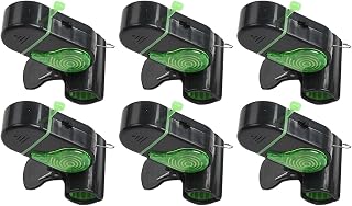 MeevrgR Campana de alarma de pesca compacta con zumbador de 80 dB, opciones de flash dual/individual (plástico negro)