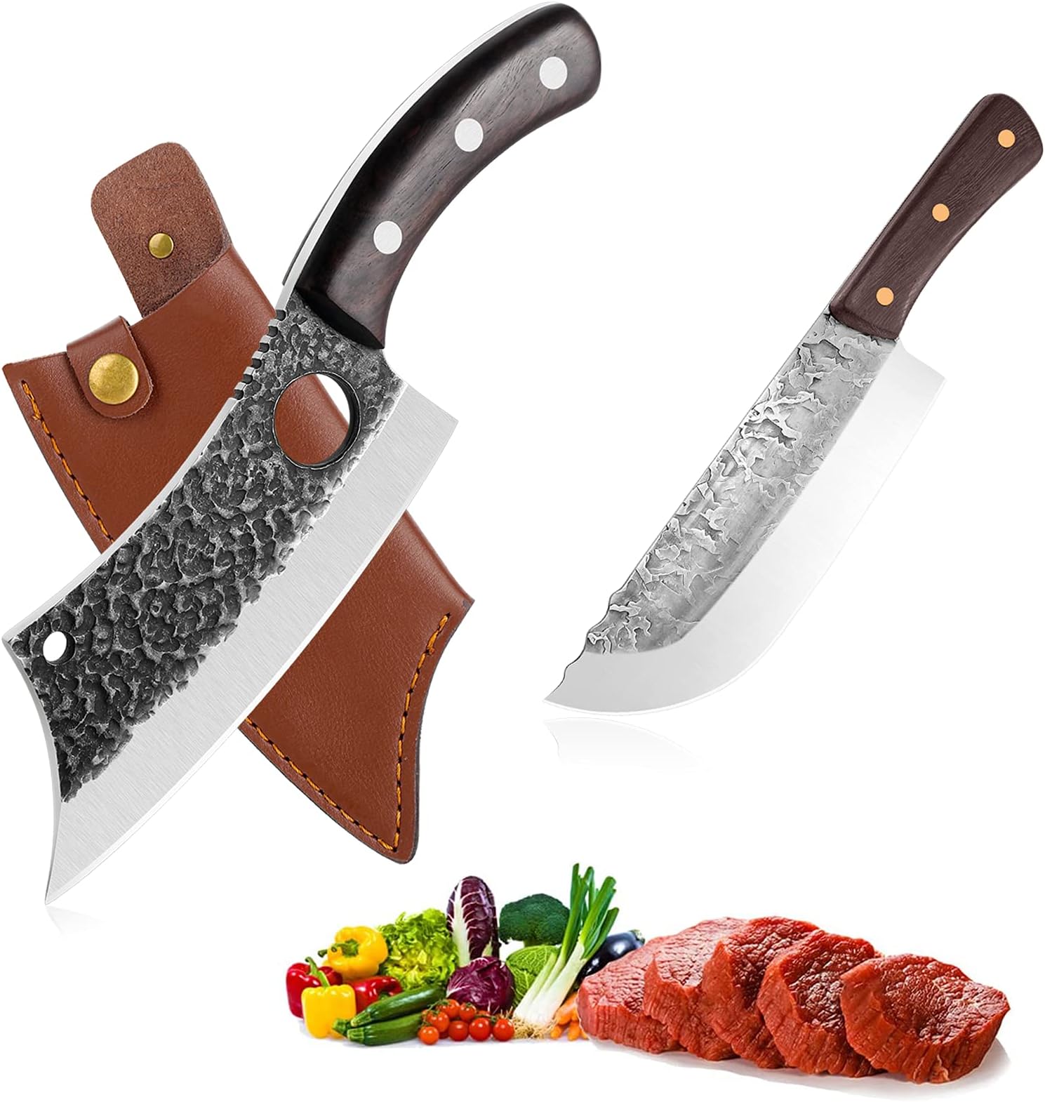 Amazon.com: DRAGON RIOT Meat Knife Butcher Knife Cleaver Knives Outdoor ...