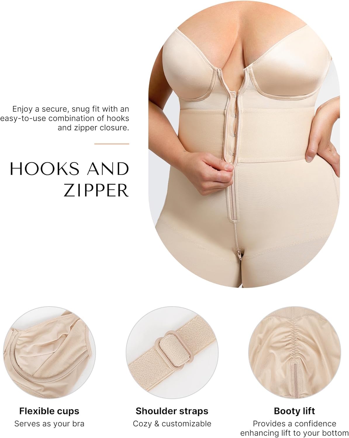 SHAPELLX Bodysuit for Women Tummy Control Shapewear Butt Lifter Deep V Neck Body Shaper Fajas Colombianas Sculpting Body Suit - Image 4