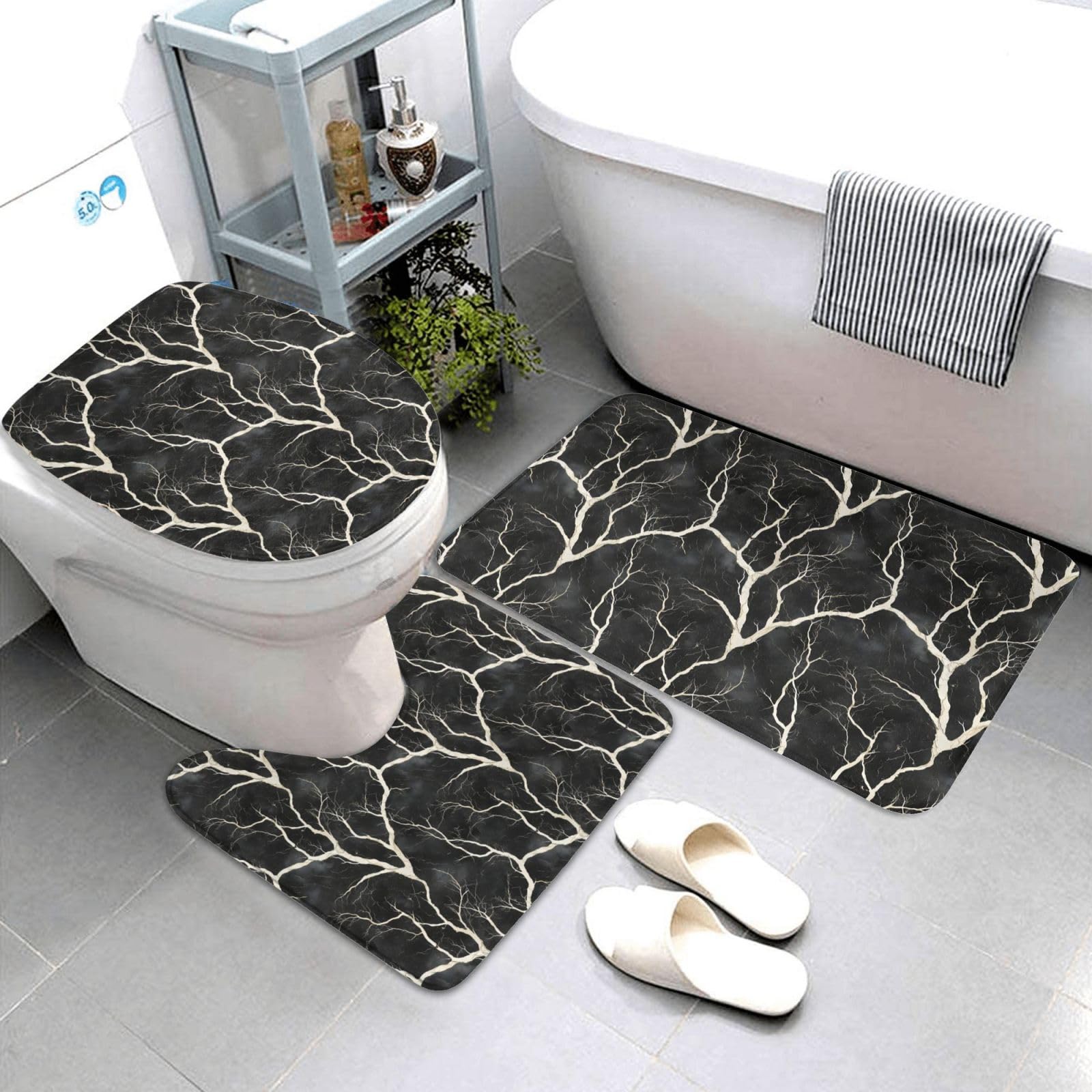 Tapis de contour doux pour toilettes et salles de bain cocooning