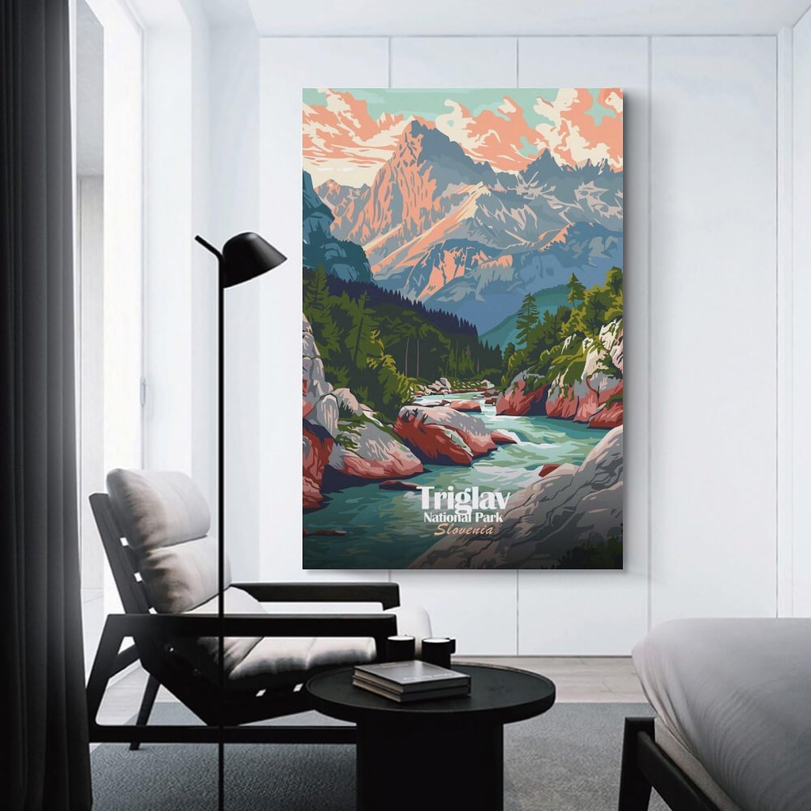 Junmoney Triglav National Park, Slovenia Home Decor Wall Art, 20x30inch(50x75cm), for Work Areas, Reading Rooms Or Studios, An Interior Accent for Desk Areas