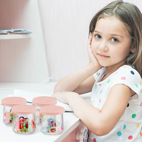 Miniatura 3 de VOLCANOES CLUB Oui - Tapas de silicona para tarros de yogurt, cubiertas para tarros de vidrio de yogur Oui de 5 onzas, perfectas para botellas de