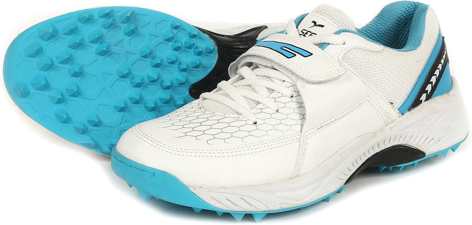 KD Willmax Sega Cricket Rubber Spike Shoes Rubber Sole for Field Hockey Lacrosse Trekking Golf & More