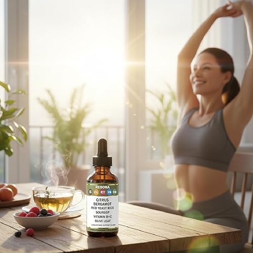 Miniatura 6 de RESONA - Gotas de arroz de levadura roja, mezcla de apoyo para el colesterol con cítricos, bergamota, arroz de levadura roja, guanábana, hoja de