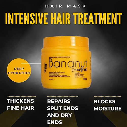 Miniatura 10 de Kit TROIA HAIR, tratamiento de alisado de queratina orgánica y máscaras completas de cronograma para el cabello, 33.8 onzas líquidas cada una (juego