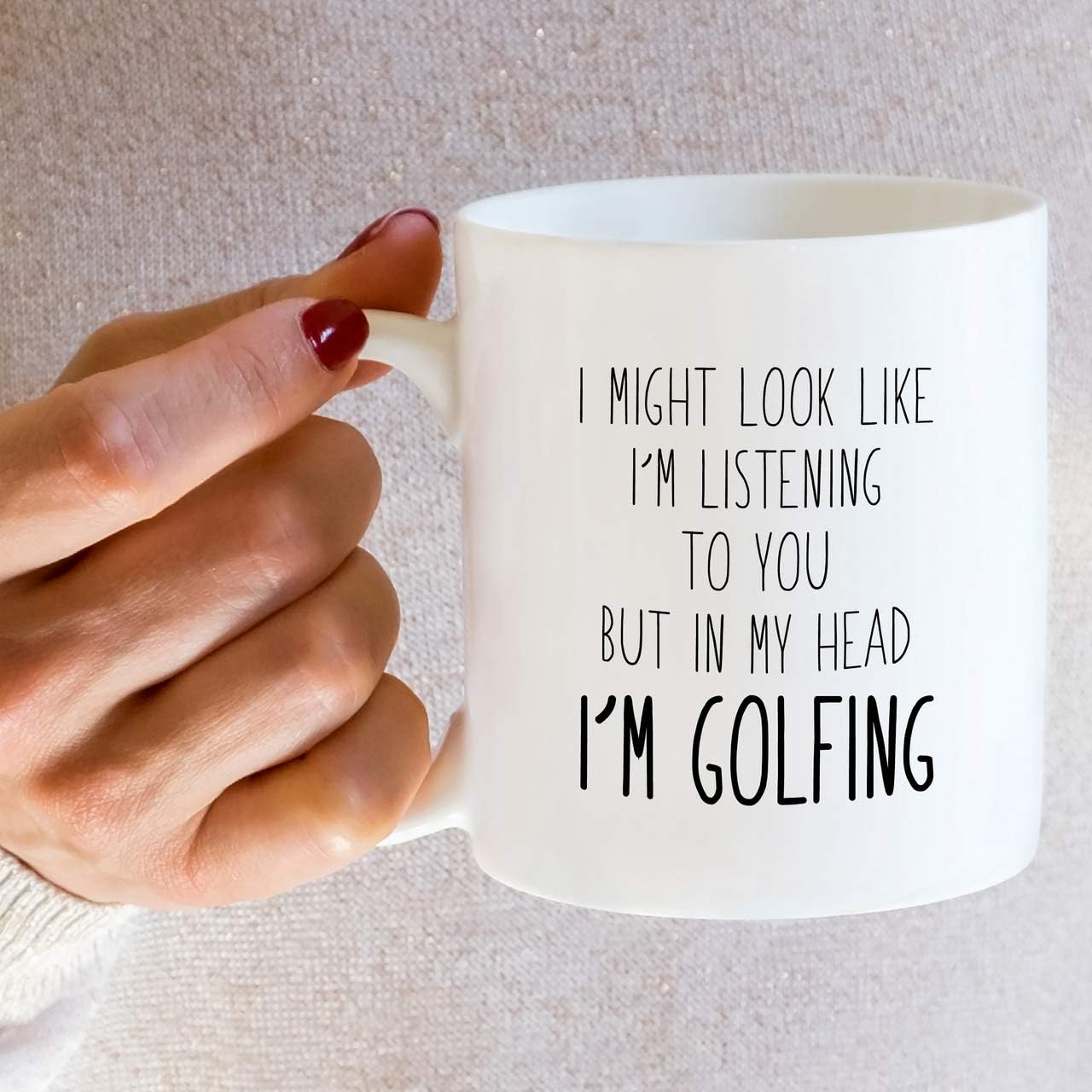Retreez Funny Mug - Look Like I'm Listening to You But in My Head I'm Golfing Golf 11 Oz Ceramic Coffee Mugs - Funny, Sarcastic, Inspirational birthday gifts for man, friends, coworkers, siblings, dad - Image 6