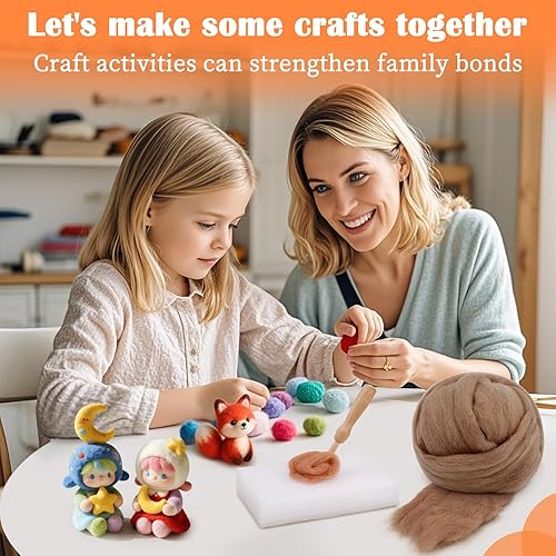 Miniatura 60 de Mayboos Hilo de lana para hilar, lana natural de color de 1.76 onzas, suministros de fieltro de lana pura, hilo grueso para fieltro húmedo, Color2