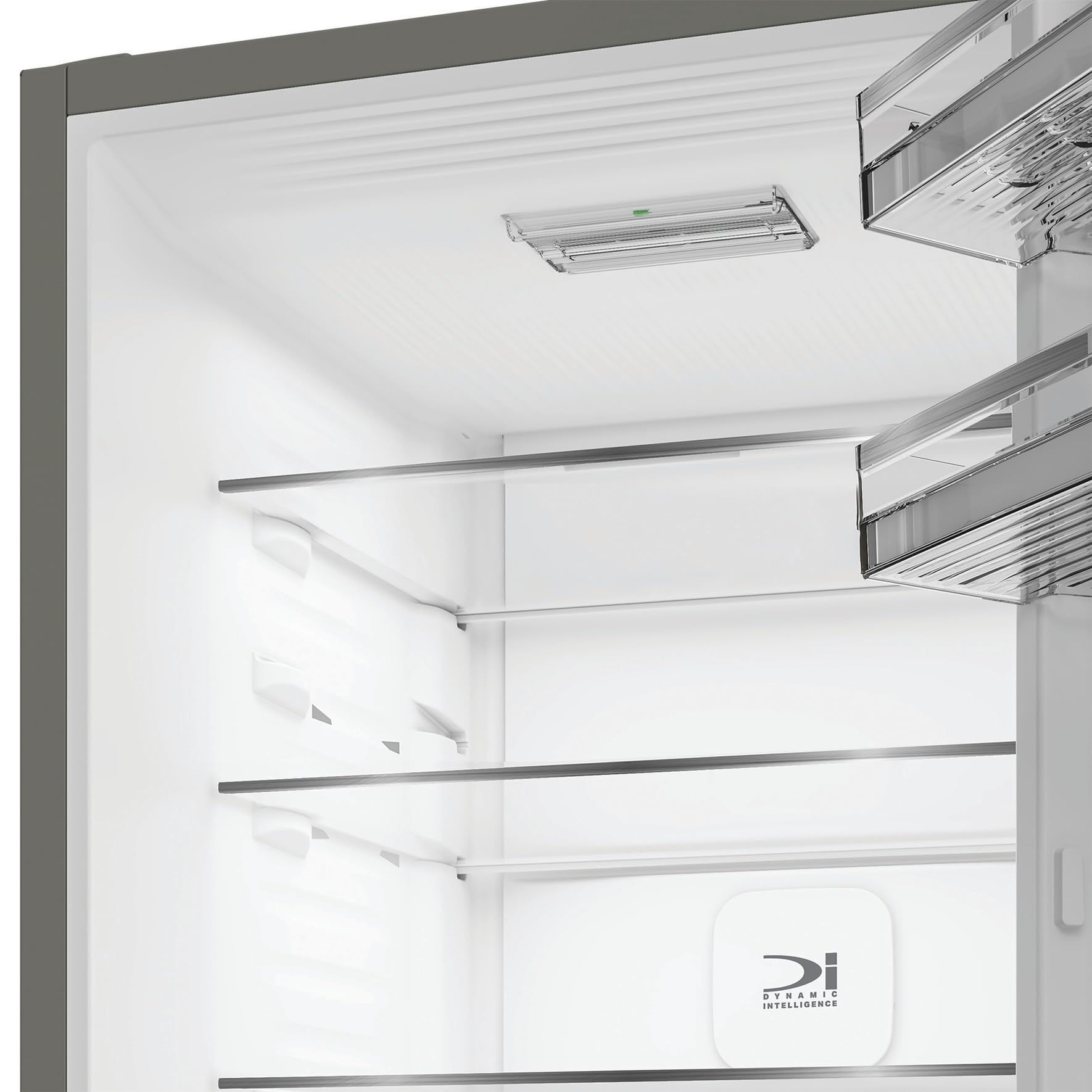 Bauknecht KDNF 203C IN Kühl-Gefrierkombination freistehend, 415 l, Dual Cool Total NoFrost, FreshShield, SmoothFit 90° Türöffnung, leiser Inverter-Kompressor, leise 35 dB, Edelstahloptik