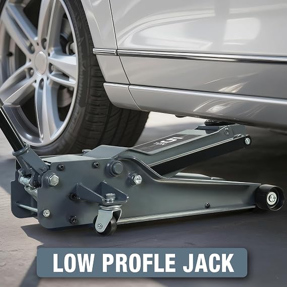 5 Ton Hydraulic Low Profile Floor Jack, Grey