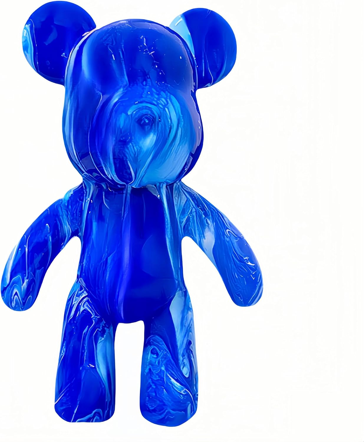 YONXID DIY Fluid Bear Painting Kit - Creative Home Decor Handcrafted Teddy Bear, Bearbrick Figure, and Bears to Paint Dolls for Birthday and Valentine's Day Gifts (9.05 Inches, Bear)