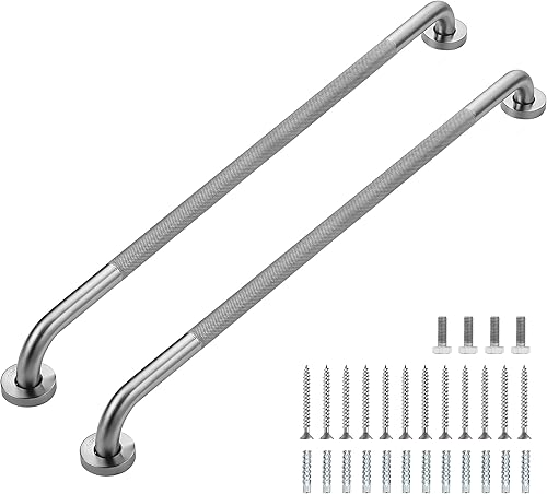 Miniatura 23 de Barras de agarre para ducha, paquete de 2 asas antideslizantes de ducha de 16 pulgadas para ancianos, barra de seguridad para ducha, barras